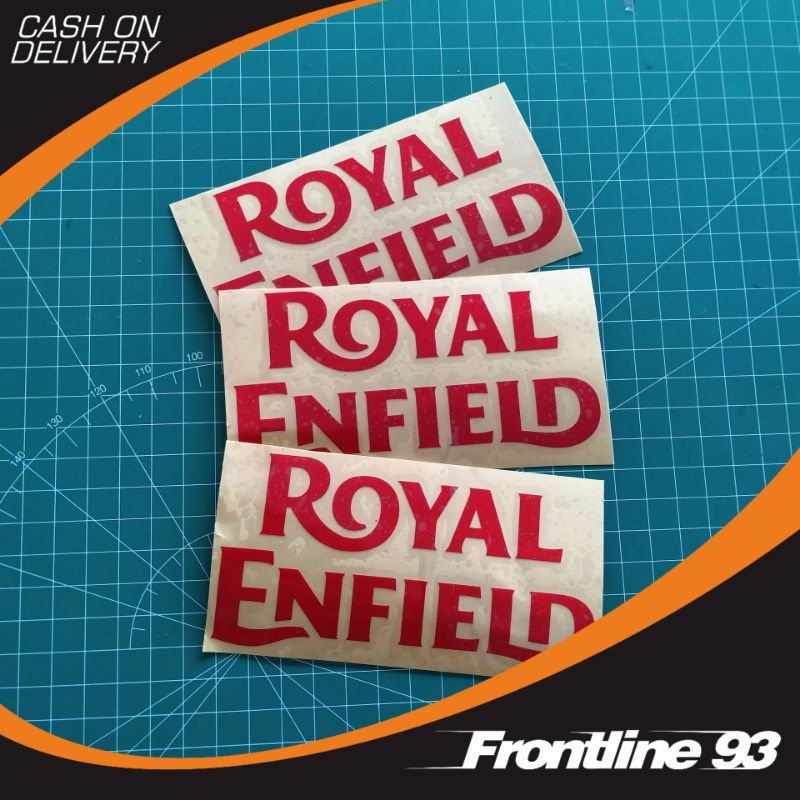 Sticker Cutting ROYAL ENFIELD - stiker Royal Enfield - stiker racing - stiker motor mobil helm dll