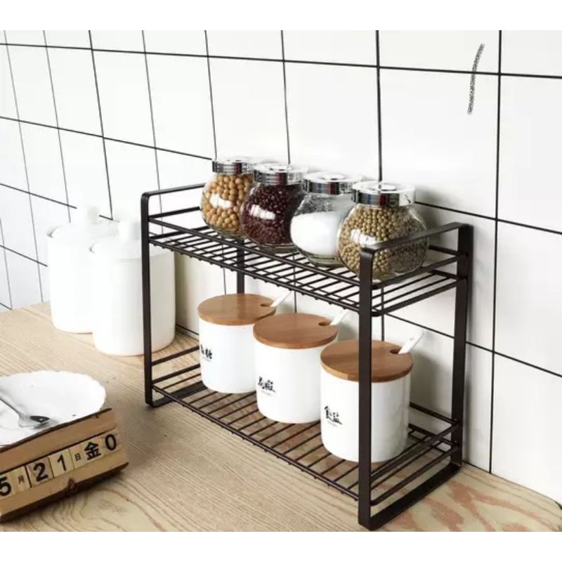 Rak Bumbu Dapur Nordic Style / Tempat Penyimpanan Bumbu Organizer