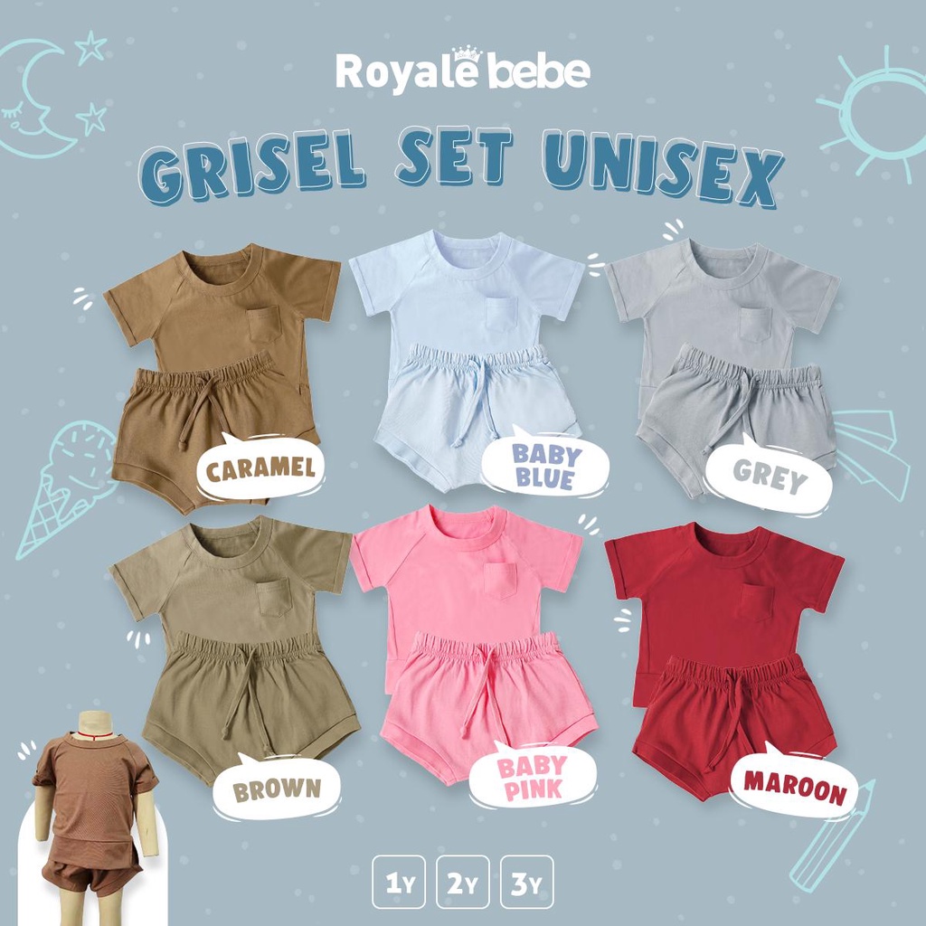 Royale Bebe Setelan Pendek Grisel Set / Setelan Anak