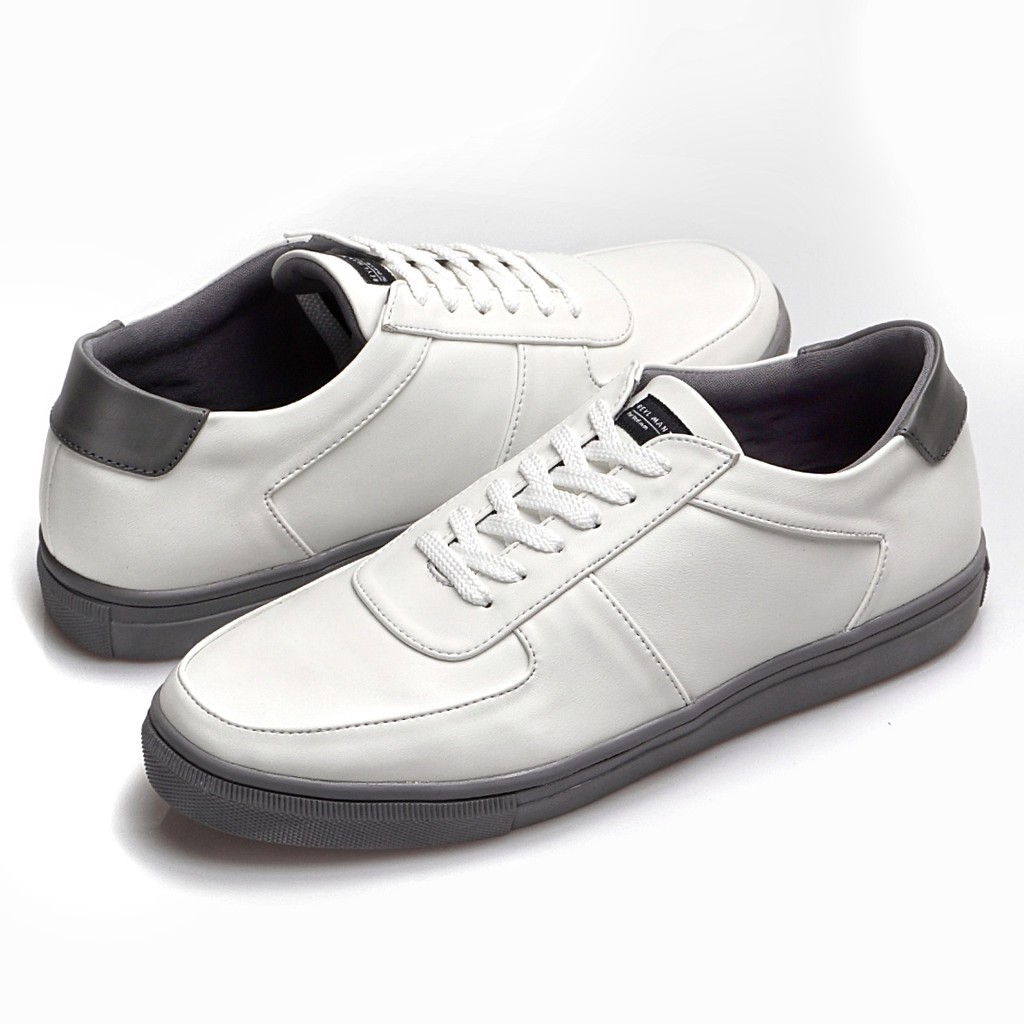 Famo White Grey | Sepatu Putih Casual Sneaker Kasual Polos Original Pria Cowo Footwear Reyl x FORIND