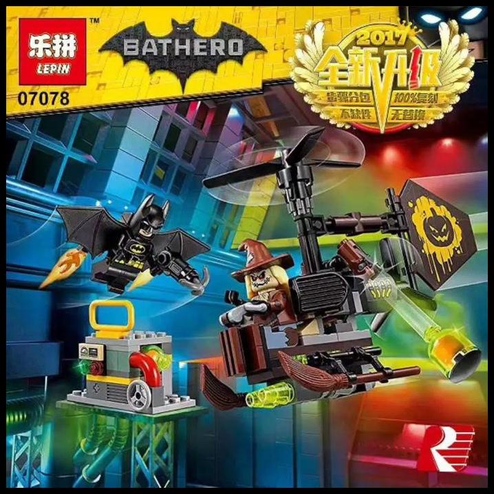 Brick Lego Batman Lepin Bathero Scarecrow Fearfull Face Figure Batman
