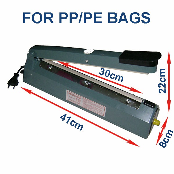 Mesin Pengemas Plastik 30 cm Impulse Sealer - Sealer Plastik Beras Snack Jajanan Kiloan - Perekat Al