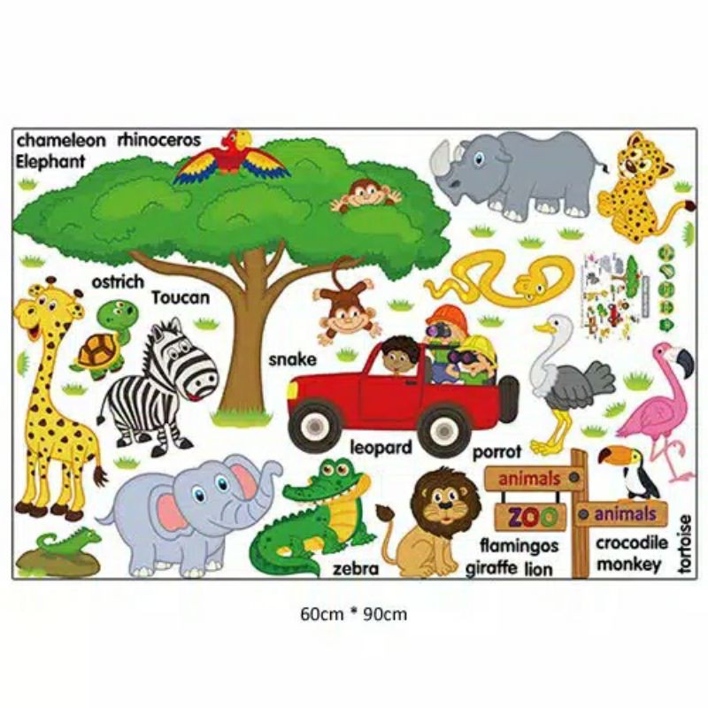 Animal wallsticker wall sticker stiker dinding binatang