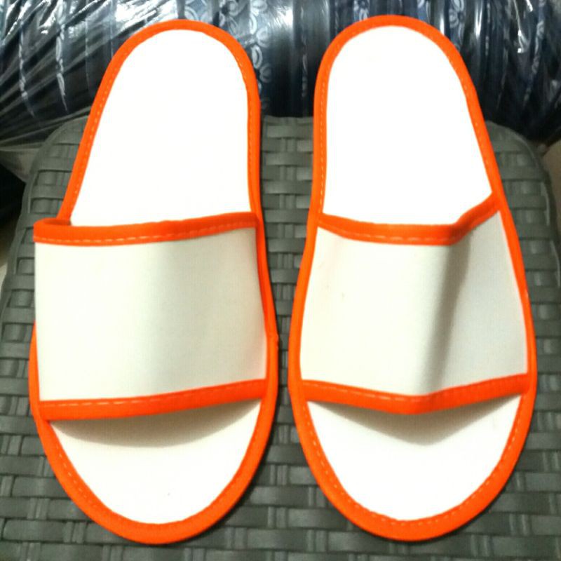 COSTUM SABLON SANDAL LANTAI /HOTEL SEPOND 4 ML MIN ORDER 100 PASANG-List oren