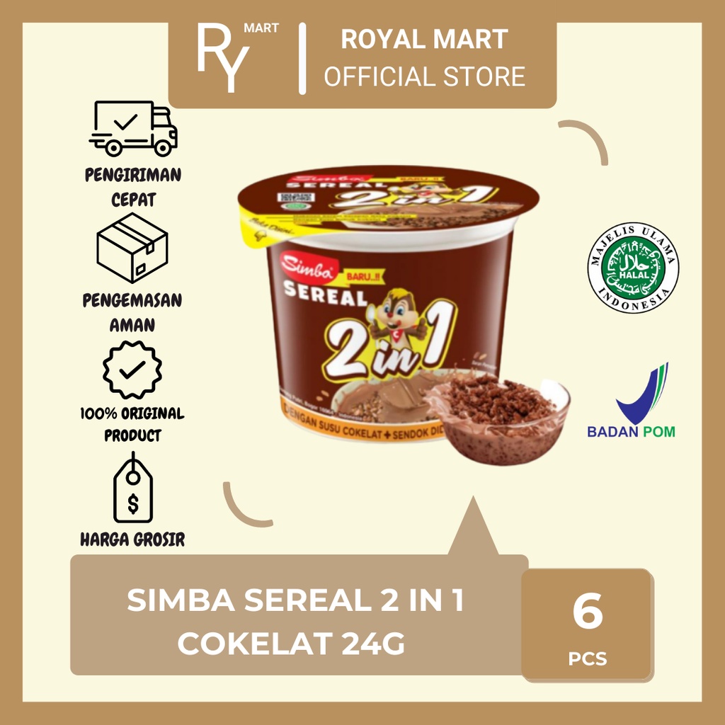 

Sereal Simba 2 In 1 Cokelat 24g x 6 pcs