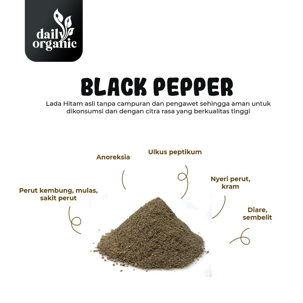 Lada Hitam Bubuk / Black Pepper Premium Daily Organic