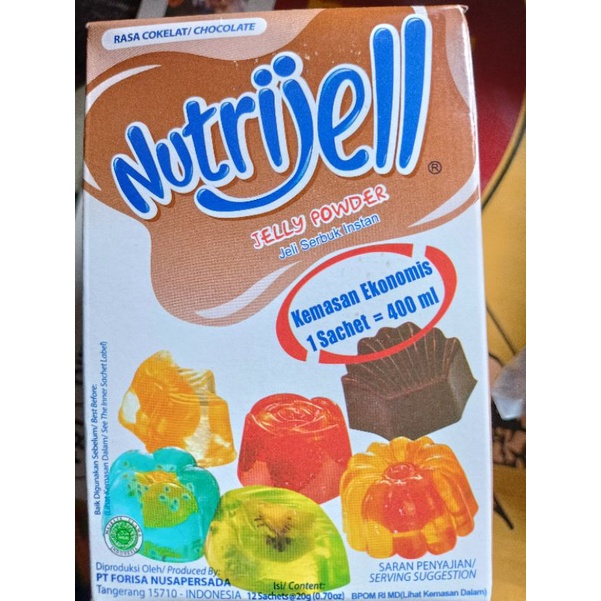 

nutri jel coklat 1pak, isi 12