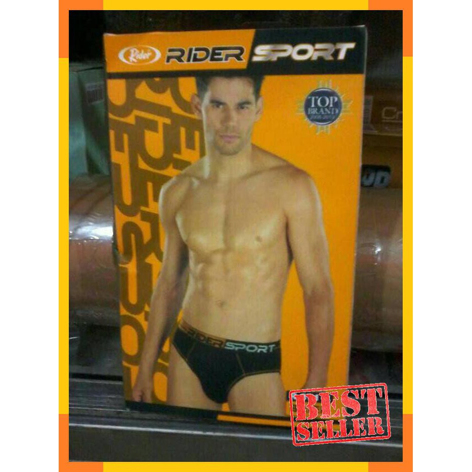 Terlaris CELANA DALAM PRIA RIDER SPORT R371 & R373 ISI 2 - Random Pabrik- S