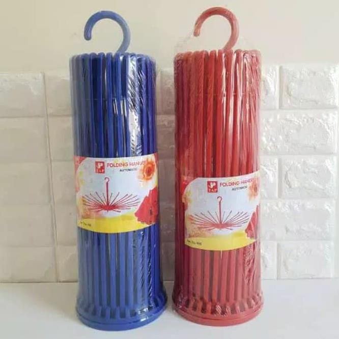 V0DS FOLDING HANGER 30 STICK/ GANTUNGAN BAJU BULAT/GANTUNGAN / JEMURAN BAJU - UNGU H9S1