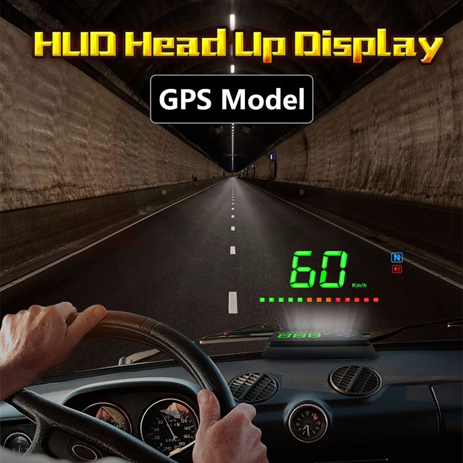 Gps Hud Head Up Display Digital Car Racing Speedometer Auto Windshield Project Speedometer Gps Hud Fit All Cars Hpracing Shopee Indonesia