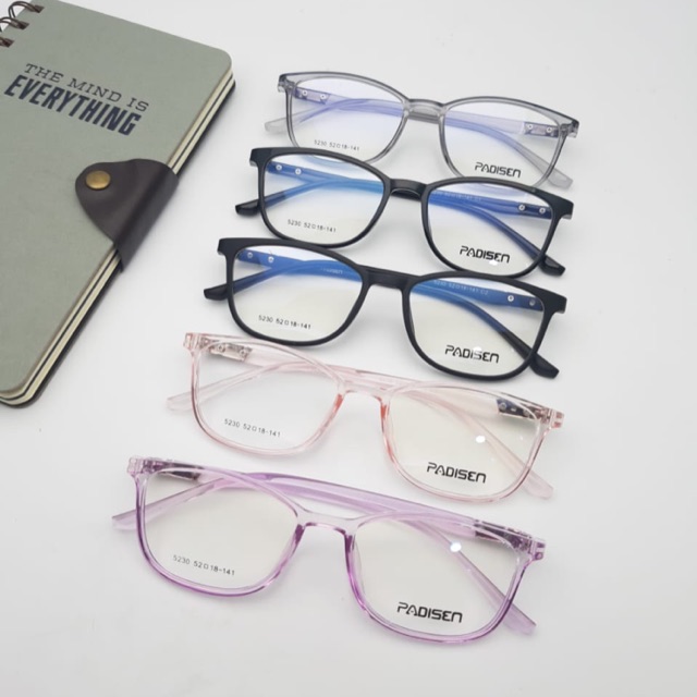 Paket lensa minus antiradiasi - frame kacamata pria wanita padisen 5230