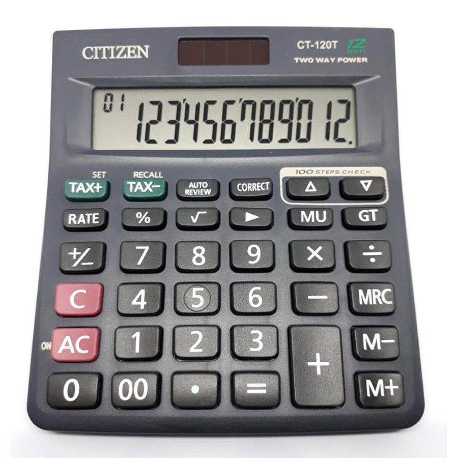 

Kalkulator Citizen Type CT 120 T - Calculator Citizen 12 Digit CT-120T