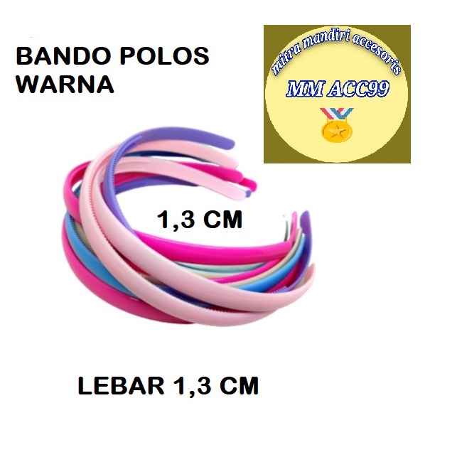 Bando rambut 1pcs Bando Polos 1,3cm Warna Produk Marcella