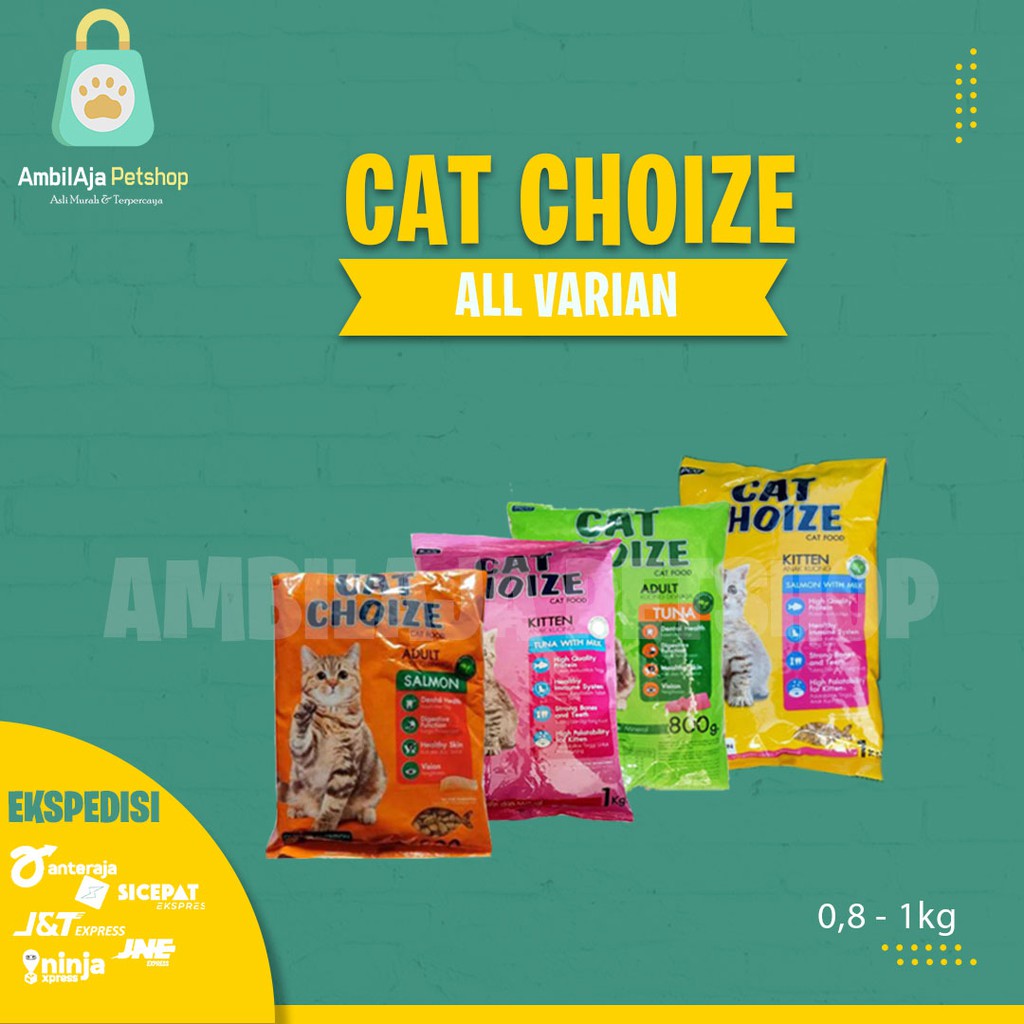 Makanan Kucing Cat Choize 7 bungkus All Varian (Grab Gosend)