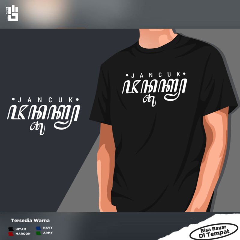 Kaos Santri Kata Keren Simple Jancuk Versi Jawa - Baju Distro NU Jancukers Terbaru