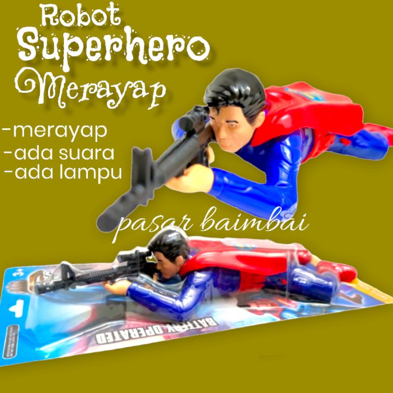 MAINAN ROBOT MERANGKAK TENTARA MERAYAP ROBOT SUPERHERO MERAYAP MENEMBAK MAINAN ANAK TENTARA MERANGKAK MENEMBAK BANJARMASIN PASAR BAIMBAI