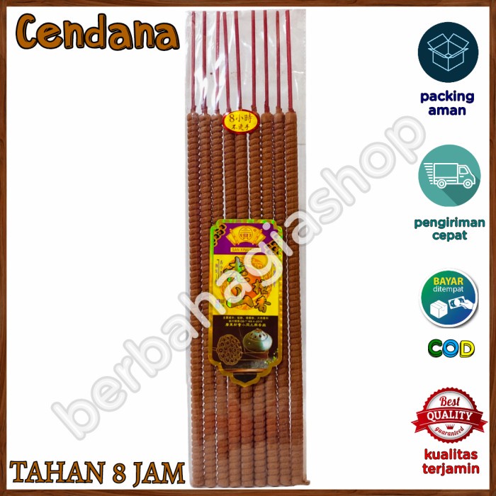 Diskon Hio Dupa Ulir Warna Coklat Panjang Wangi Harum Cendana 8 Jam Cokelat Murah