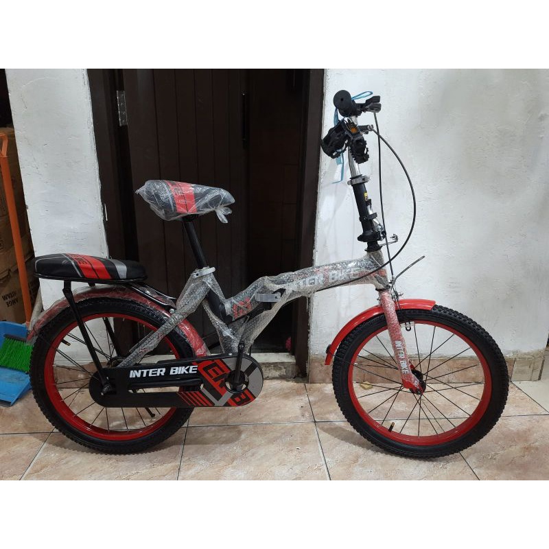 Inter Bike sepeda lipat anak remaja murah interbike single speed Folding roda dua Ring 18 SNI