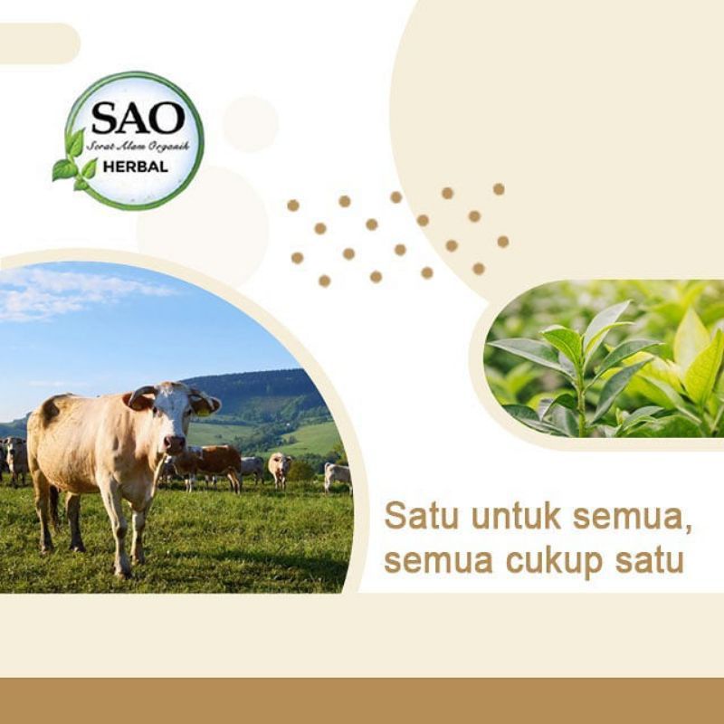 SAO Herbal (Serat Alam Organik)Nutrisi Penggemuk Ternak Kambing, Sapi, Ikan, Ayam 100ml