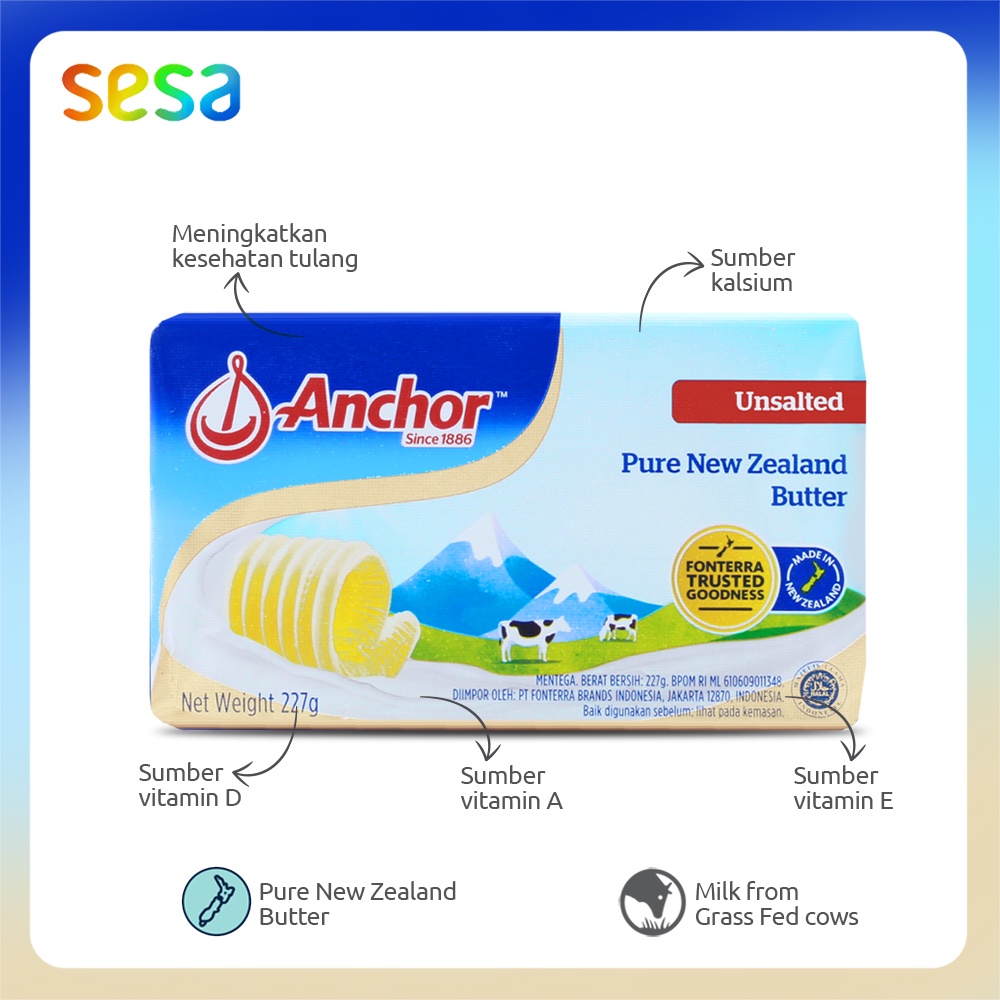 Anchor Unsalted Butter 227g