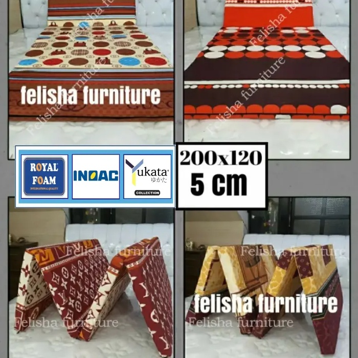 Kasur Busa Lipat 200x120x5cm INOAC (GARANSI 5 TAHUN)