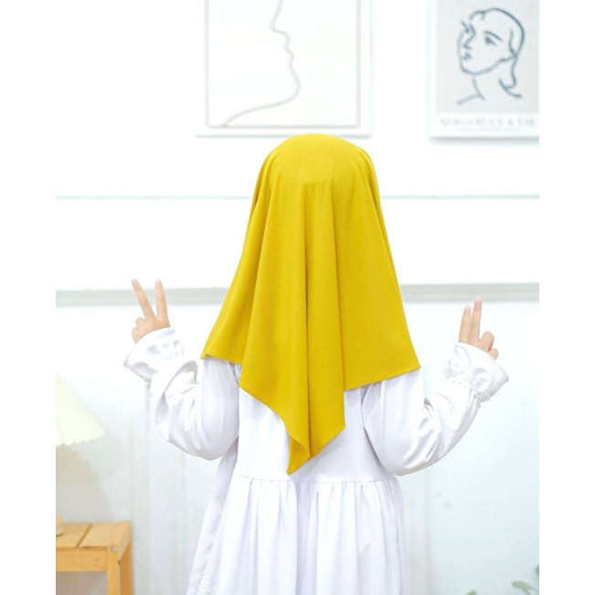 jilbab instan anak malay / hijab melayu instan 2in1 jersey