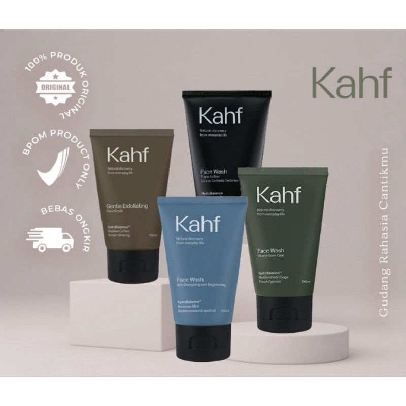 KAHF FACE WASH MAN 100ML / SABUN CUCI MUKA PRIA KAHF