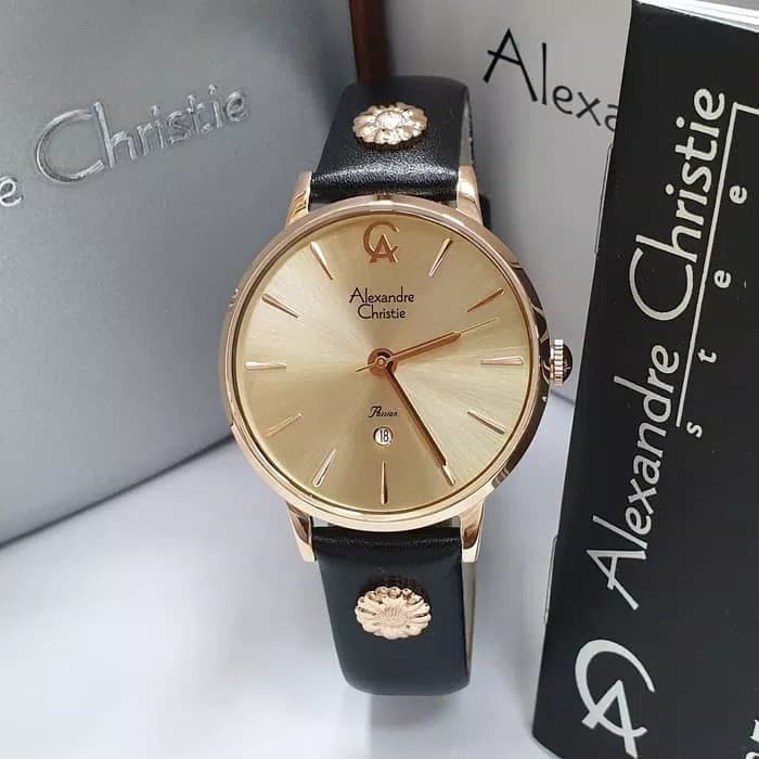 JAM TANGAN WANITA ALEXANDRE CHRISTIE AC 2776 LEATHER ORIGINAL GARANSI RESMI 1 TAHUN