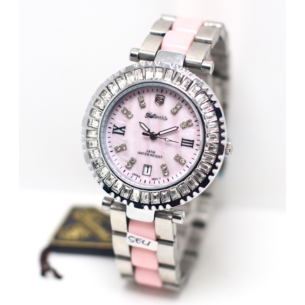 Tetonis Wacth TS146 - Jam Tangan Fashion Wanita - Keramik Strap - Original - Anti Air