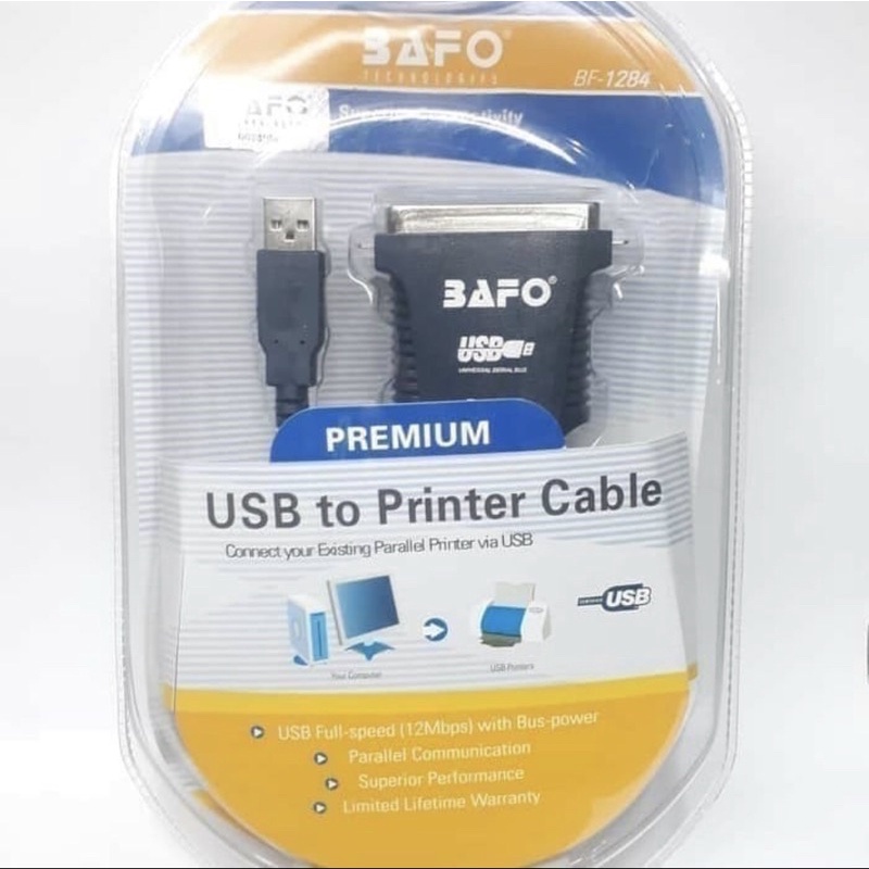 Kabel Converter Bafo Premium Original Usb To Lpt1 Parallel Printer