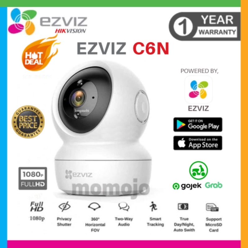 EZVIZ C6N WIRELESS IP CAM 1080P SMART IR NIGHT VISION PENGGANTI C6CN