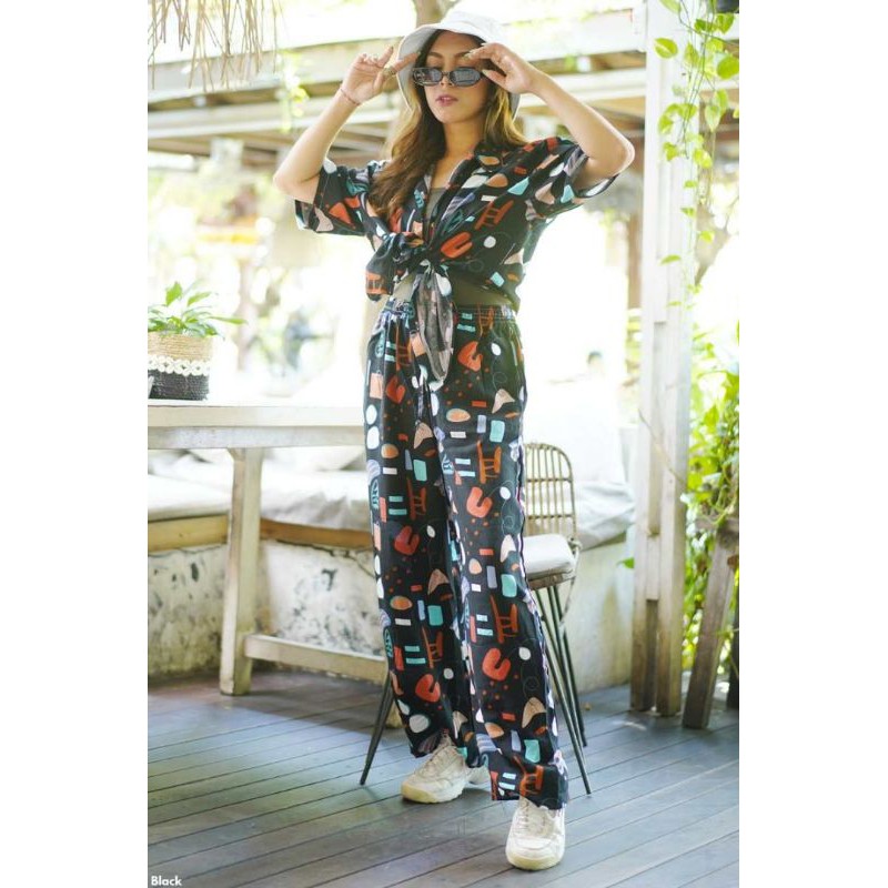 shortsleeve  viscose set piyama pajamas wanita