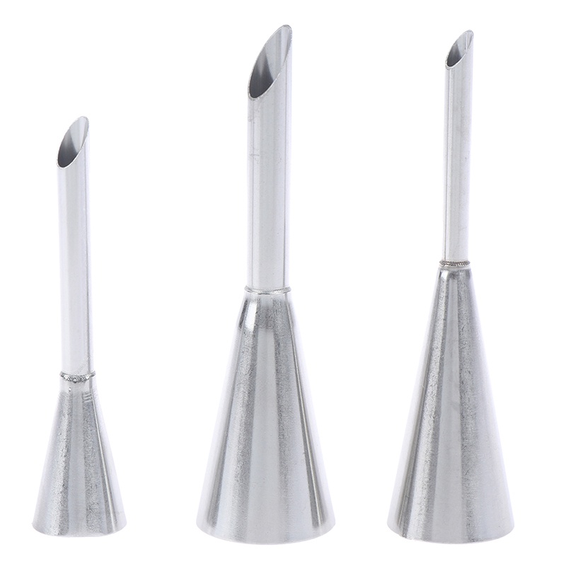 3 Pcs Nozzle Pipa Puff Bahan Stainless Steel Untuk Dekorasi Kue