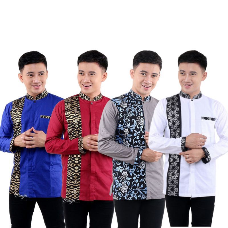 Baju Koko Kurta Dewasa Lengan Panjang Material Catton Adem Serap Keringat