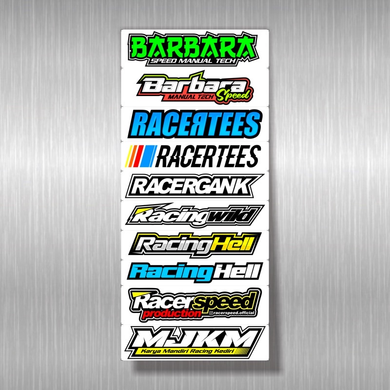✨ STICKER RACING HELL BARBARA / STIKER MOTOR RC5 BARBARA / STIKER HELM HEREX / STIKER RACING START S