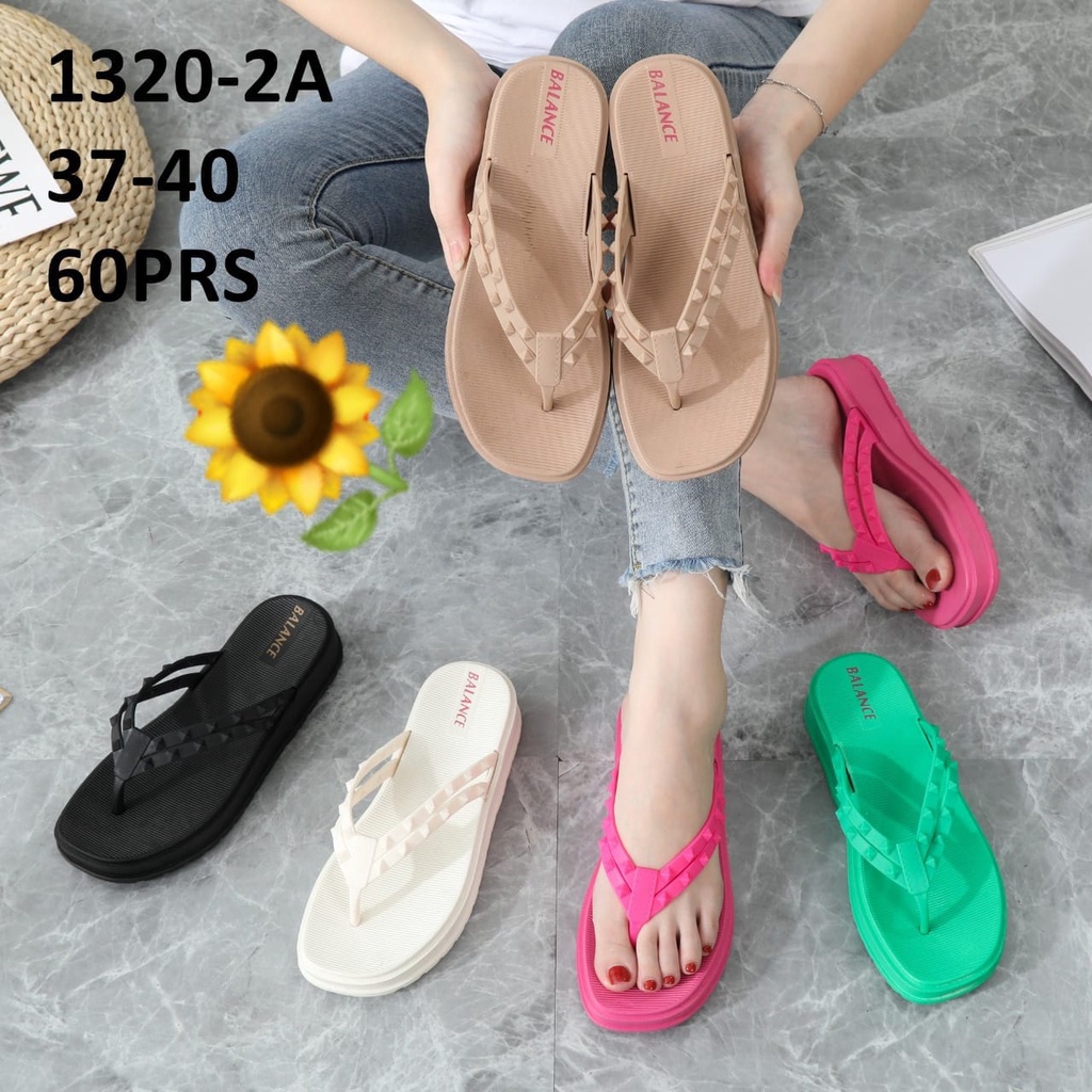 Sandal Karet Jelly Wedges Wanita import Model Terbaru Original Kekinian by AGUNG STYLE Balance 1320-2A