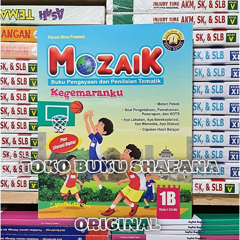 Paket 4 Buku Mozaik 1A 1B 1C 1D Yudhistira Kelas 1 SD K13 Revisi - Pengayaan &amp; Penilaian Tematik