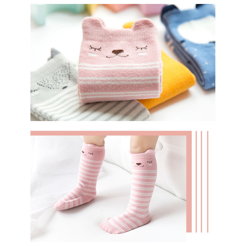 Retaily KS01 Kaos Kaki Panjang Bayi Karakter Anti Slip Socks Baby Animal