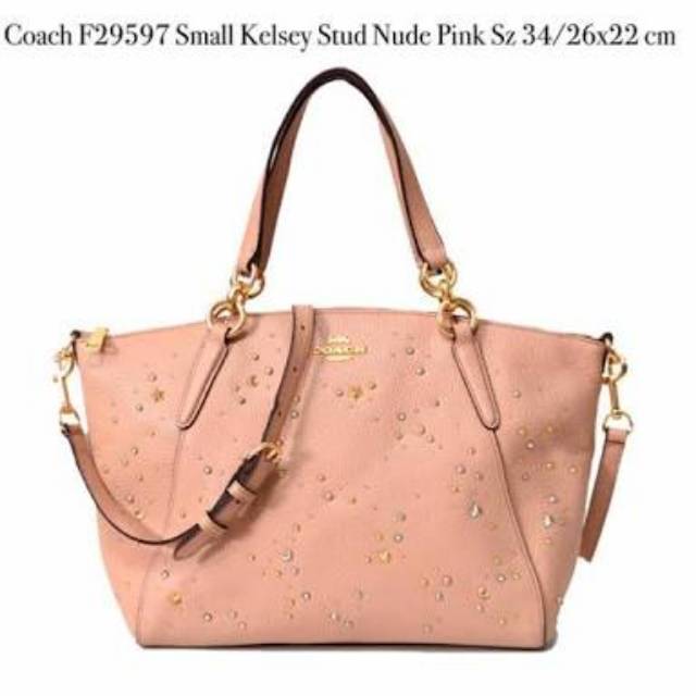 ready coach small kelsey stardust nude pink
