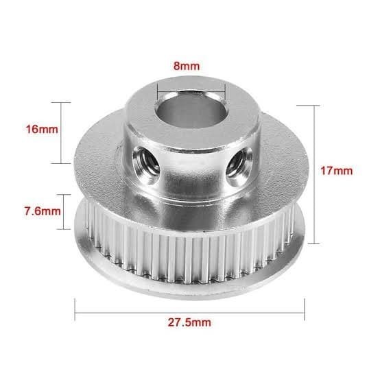 GT2 Timing Pulley 36 Teeth Bore 8mm Belt 6mm 36T