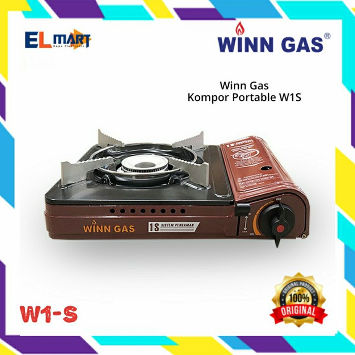 Kompor Portable Winn Gas W1S - W 1 S Gas Kaleng Automatic Safety