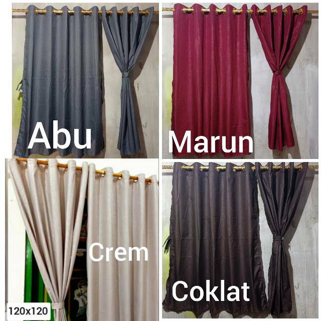  Gorden  Jendela  Embos Smokring 120x120 Gorden  Jendela  