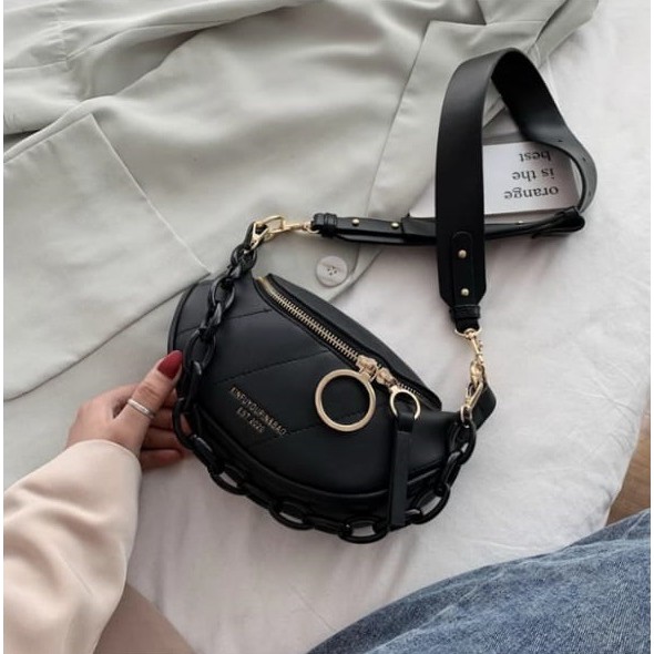 [COD] Tas Selempang Outfit Wanita Tenteng Tali Rantai Waist Bag Wanita Remaja Kekinian Terbaru Model Style Korean