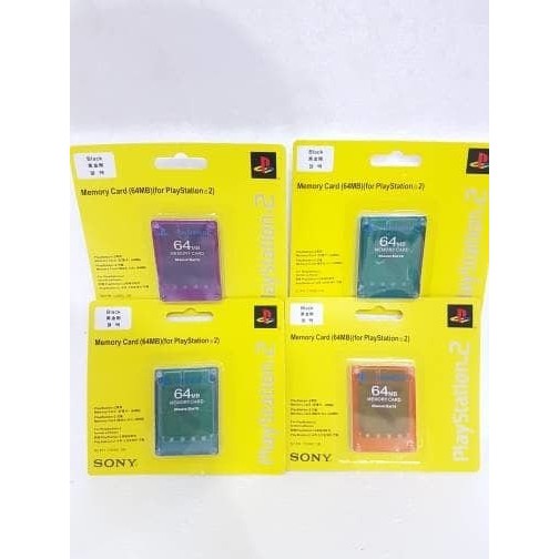 Memory Card PS2 64MB Transparan Lampu - MC PS2 64 MB