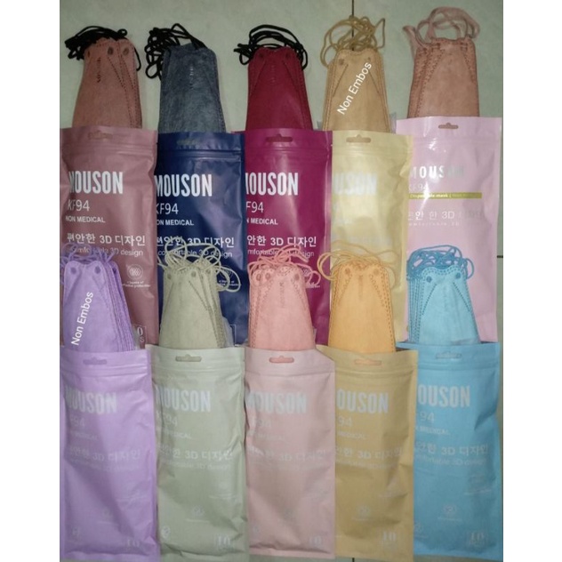 Masker KF94 Mouson ecer bisa mix warna
