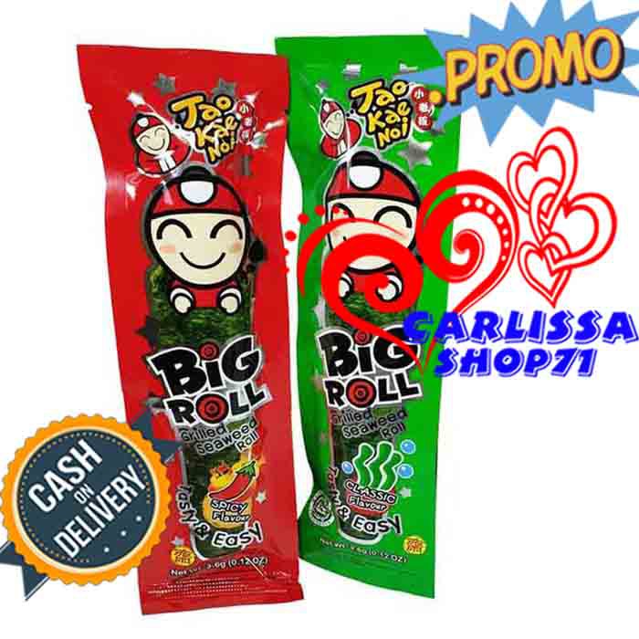 

Tao Kae Noi Big Roll 3.6gr / Snack Rumput Laut Harga Terjangkau