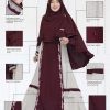 SARIMBIT SET FAMILY SERIES EL RAYYA BY ALWA HIJAB DARK ROSE STONE MOM SET