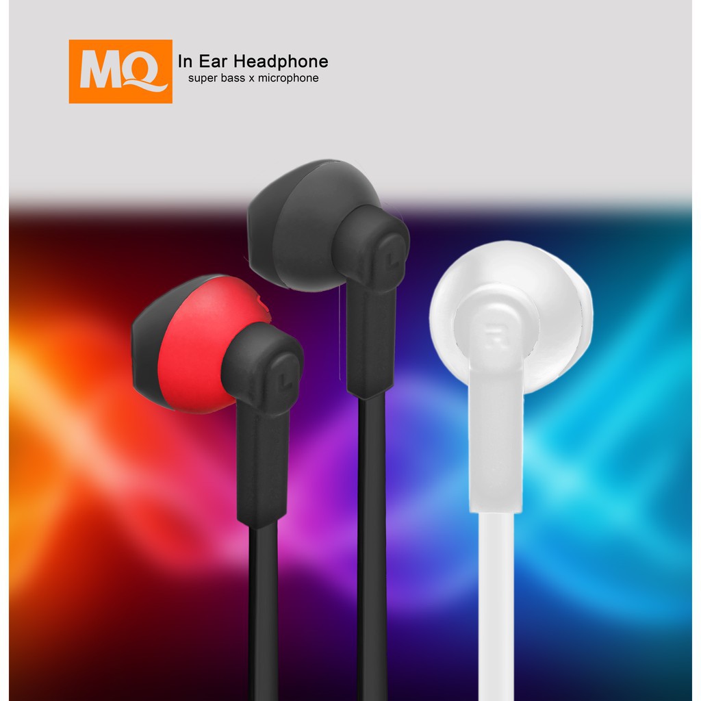 Handsfree Headset Earphone Super Bass with Microphone MQ 2