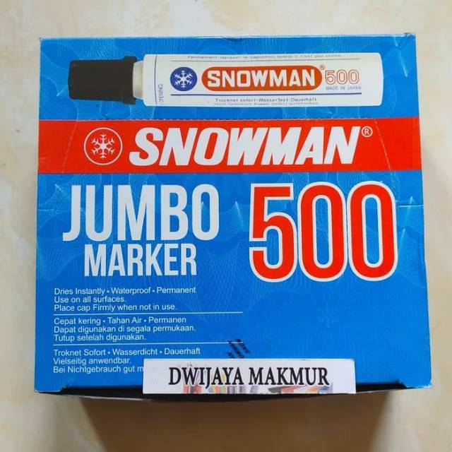 

Snowman Jumbo Marker 500 Spidol Permanen Hitam