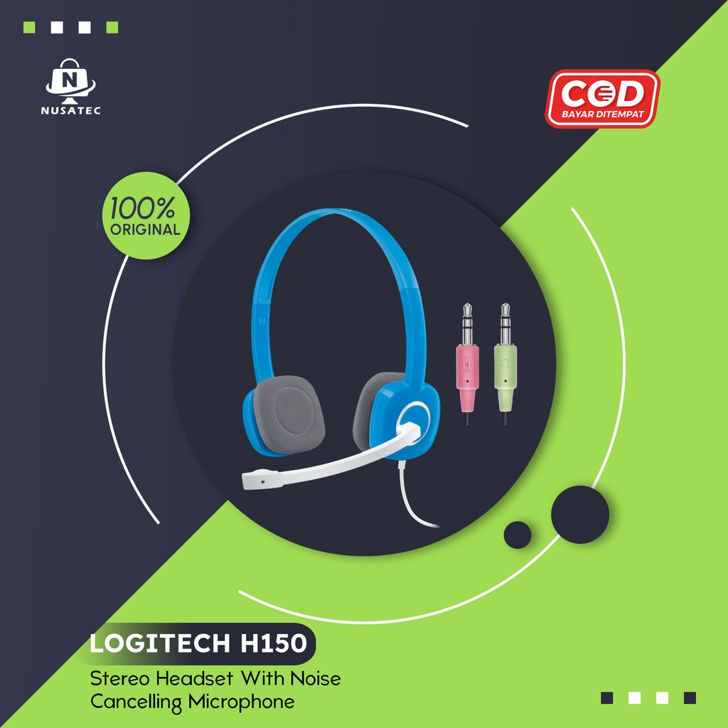 Headset Logitech H150 Headphone Headsed Kabel Stereo With Microphone Original Logitech